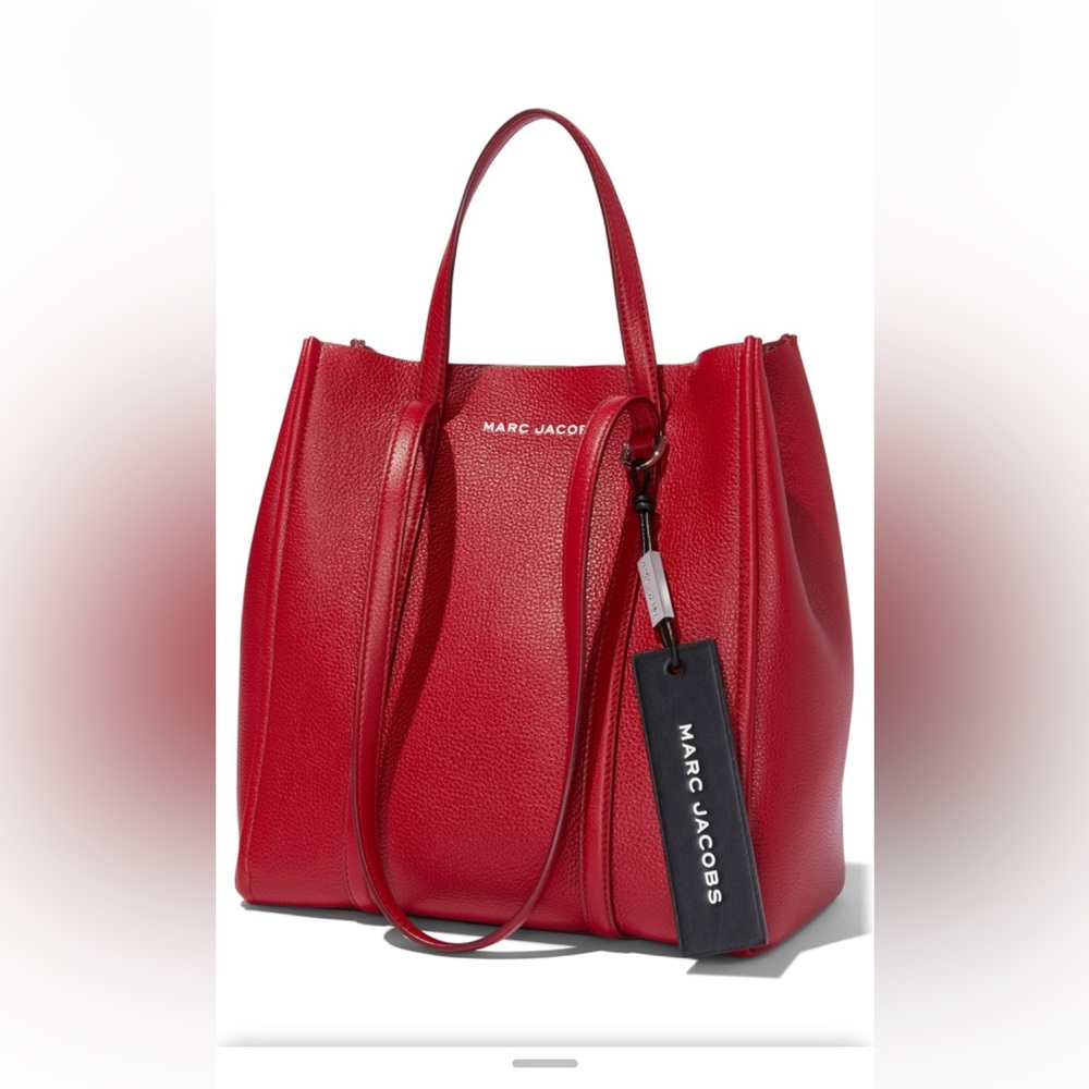 Marc Jacobs Leather Tag Tote Cranberry Red